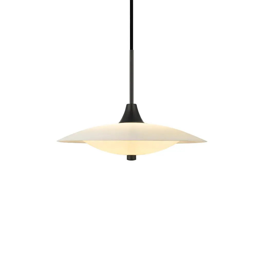 HALO DESIGN 991294 | BARONI PENDANT Ø35 OPAL GLASS/ BLACK METAL IP20
