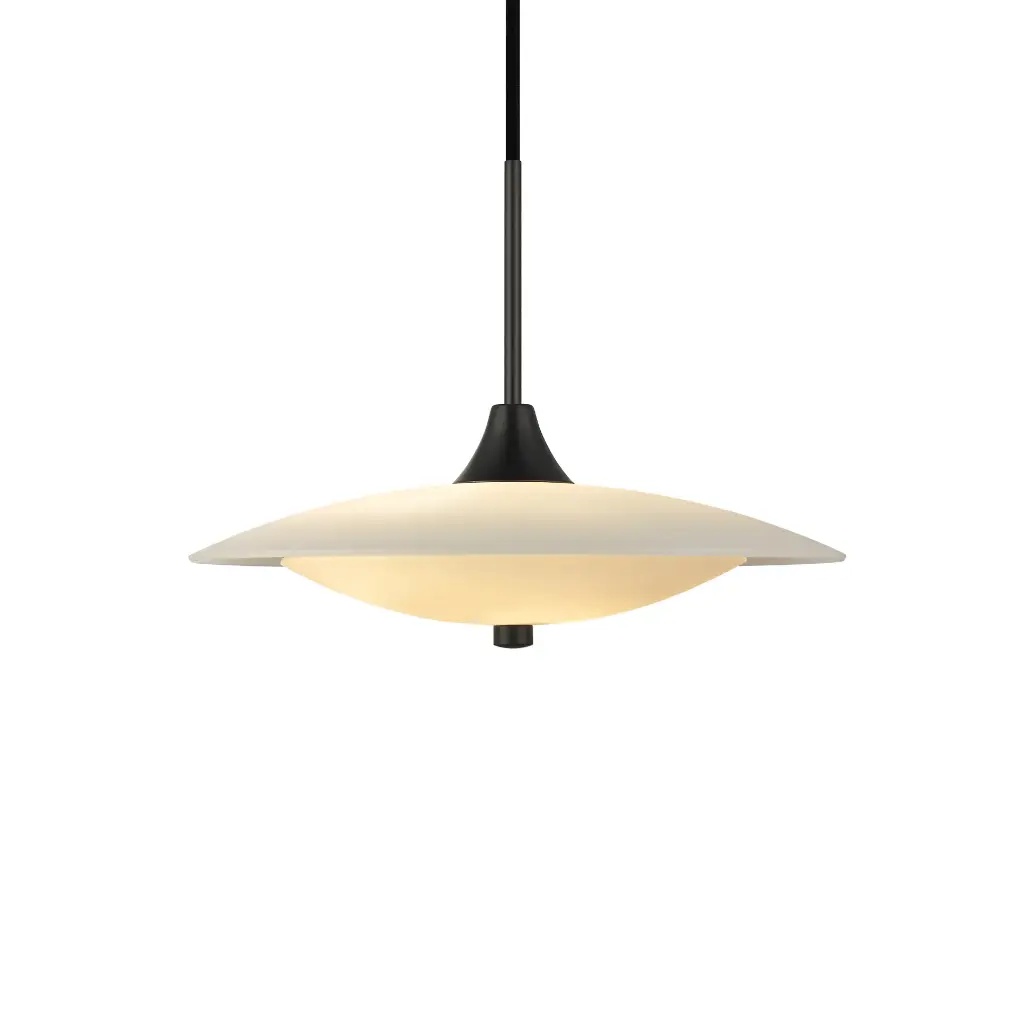 HALO DESIGN 991300 | BARONI PENDANT Ø40 OPAL GLASS/ BLACK METAL IP20