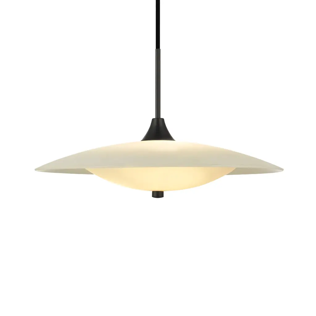 HALO DESIGN 991317 | BARONI PENDANT Ø46 OPAL GLASS/ BLACK METAL IP20