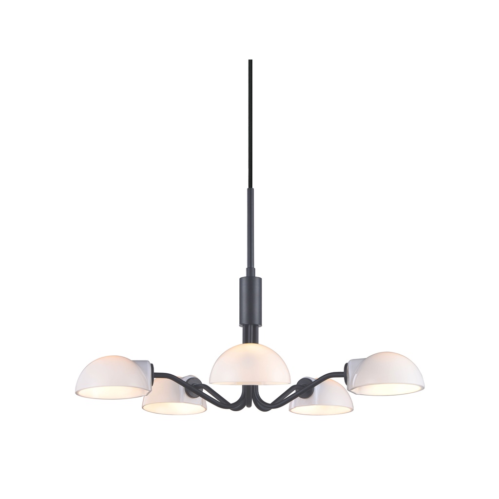 HALO DESIGN 740369 | KJØBENHAVN MINI CHANDELIER, BLACK 5 X G9 IP20