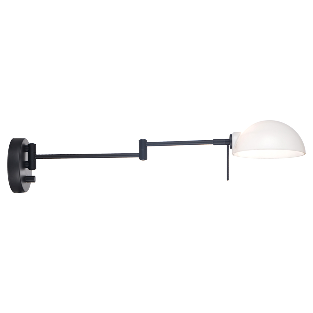 HALO DESIGN 740215 | KJØBENHAVN WALL LAMP W/ARM, BLACK IP20