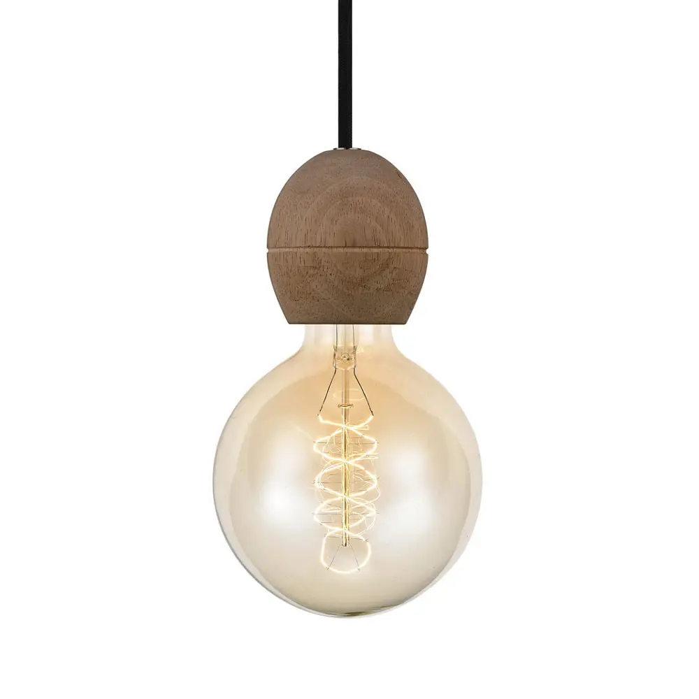 HALO DESIGN 716814 | LIGHT CABLE-SET E27 DARK WOOD IP20