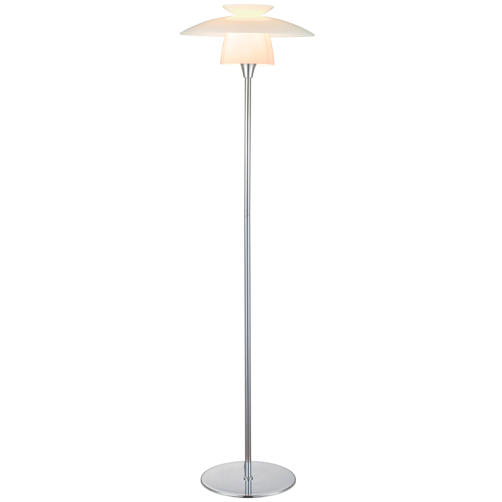 HALO DESIGN 733699 | SCANDINAVIA FLOOR LAMP Ø40 OPAL/CHROME IP20