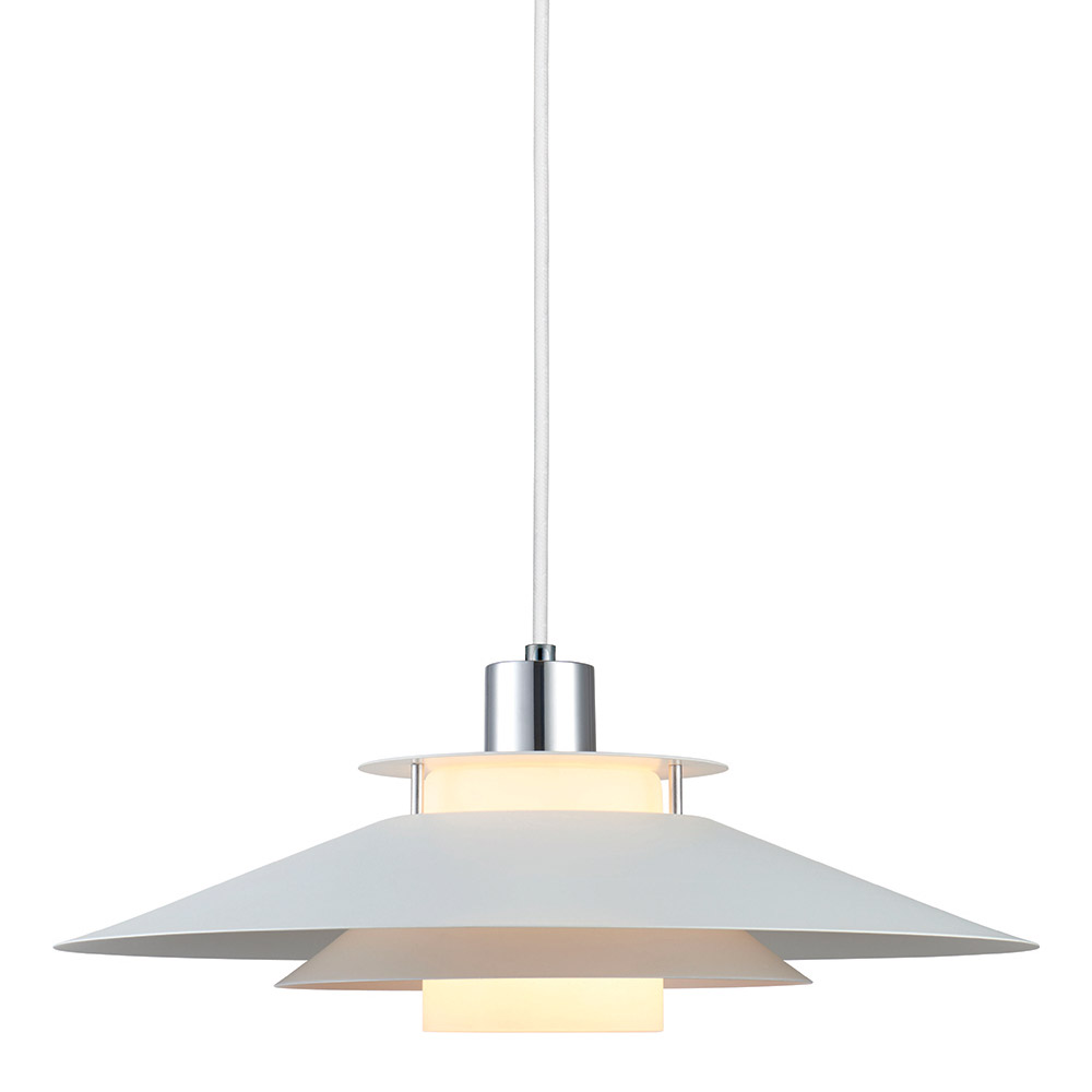 HALO DESIGN 990792 | RIVOLI PENDANT Ø40 WHITE/CHROME IP20