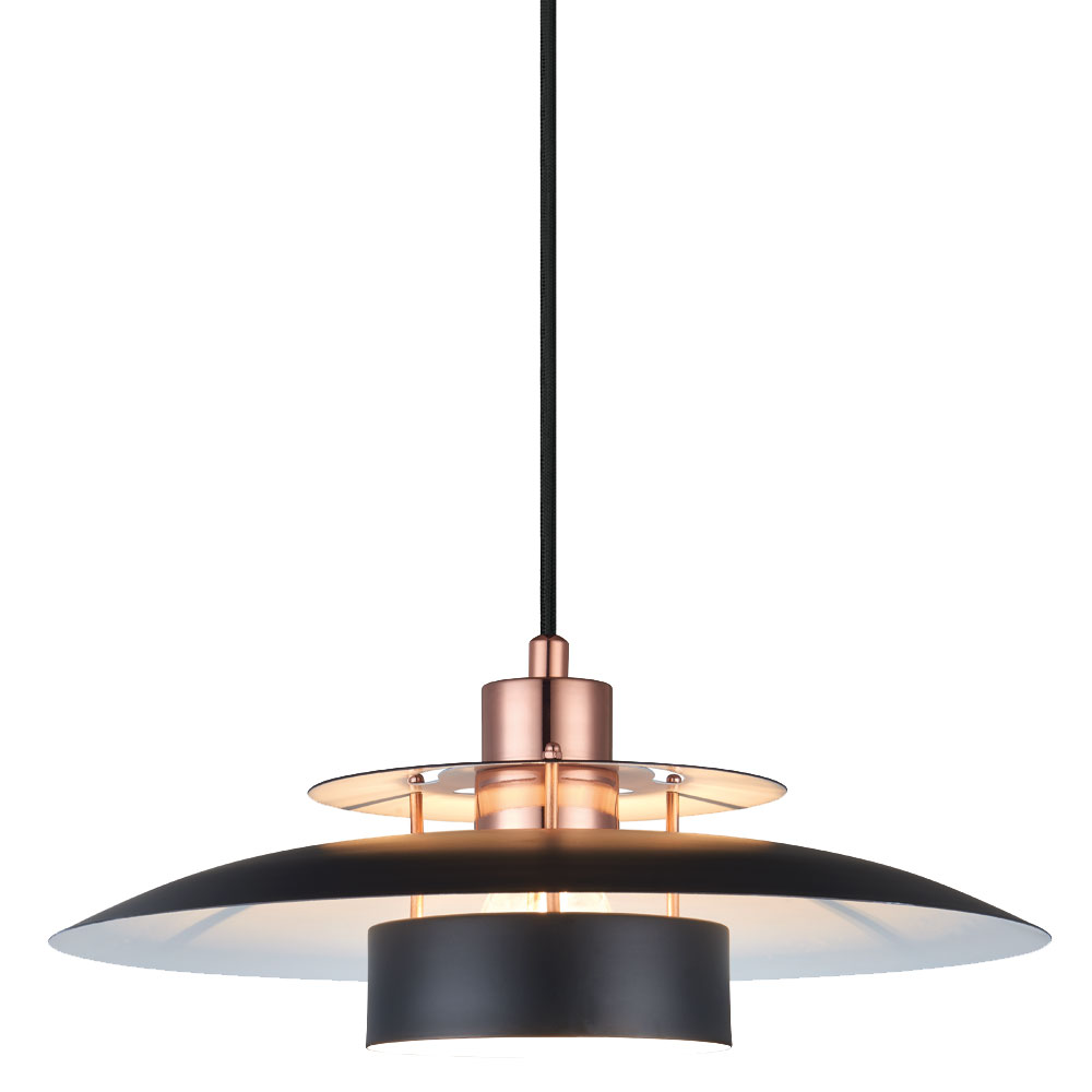 HALO DESIGN 990242 | SØRUP PENDANT Ø40 BLACK/COPPER IP20