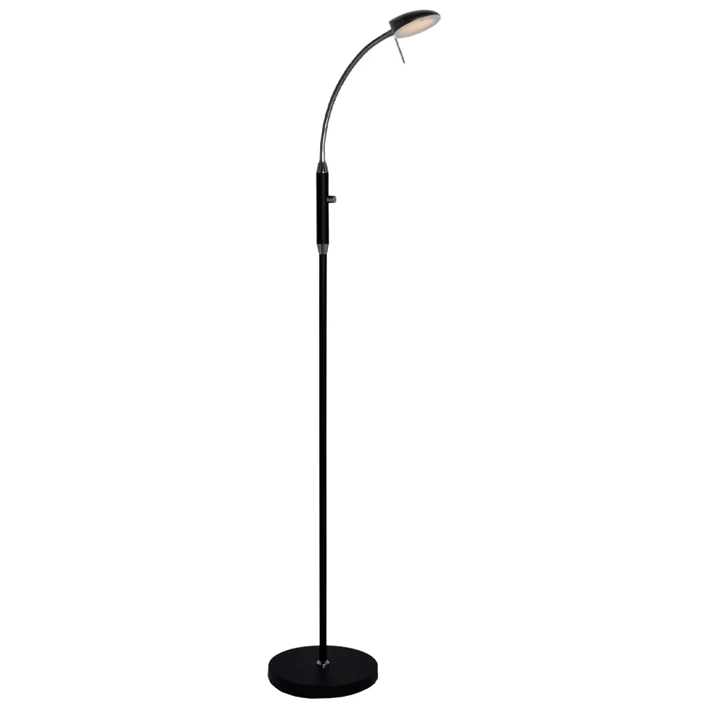HALO DESIGN 716005 | VEGAS FLOOR LAMP LED 7W 1L BLACK 3000K 7W DIMMABLE IP20