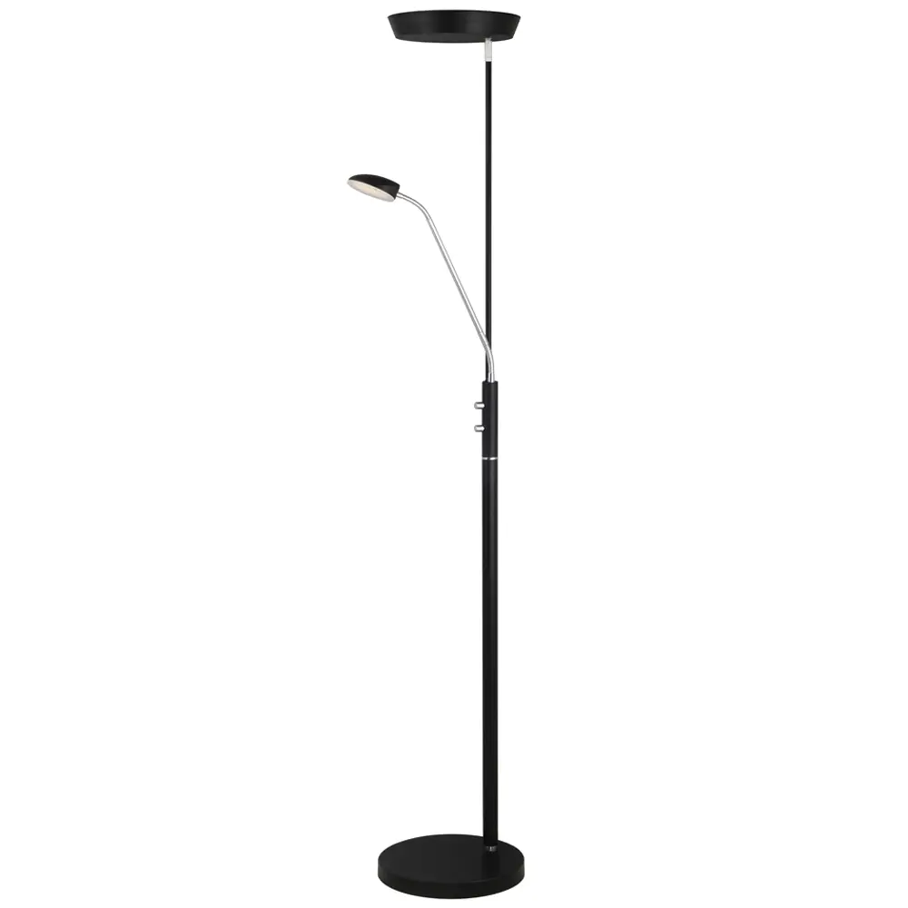 HALO DESIGN 716067 | VEGAS FLOOR LAMP COMBI LED 5/20W BLACK 3000K 20W DIMMABLE IP20