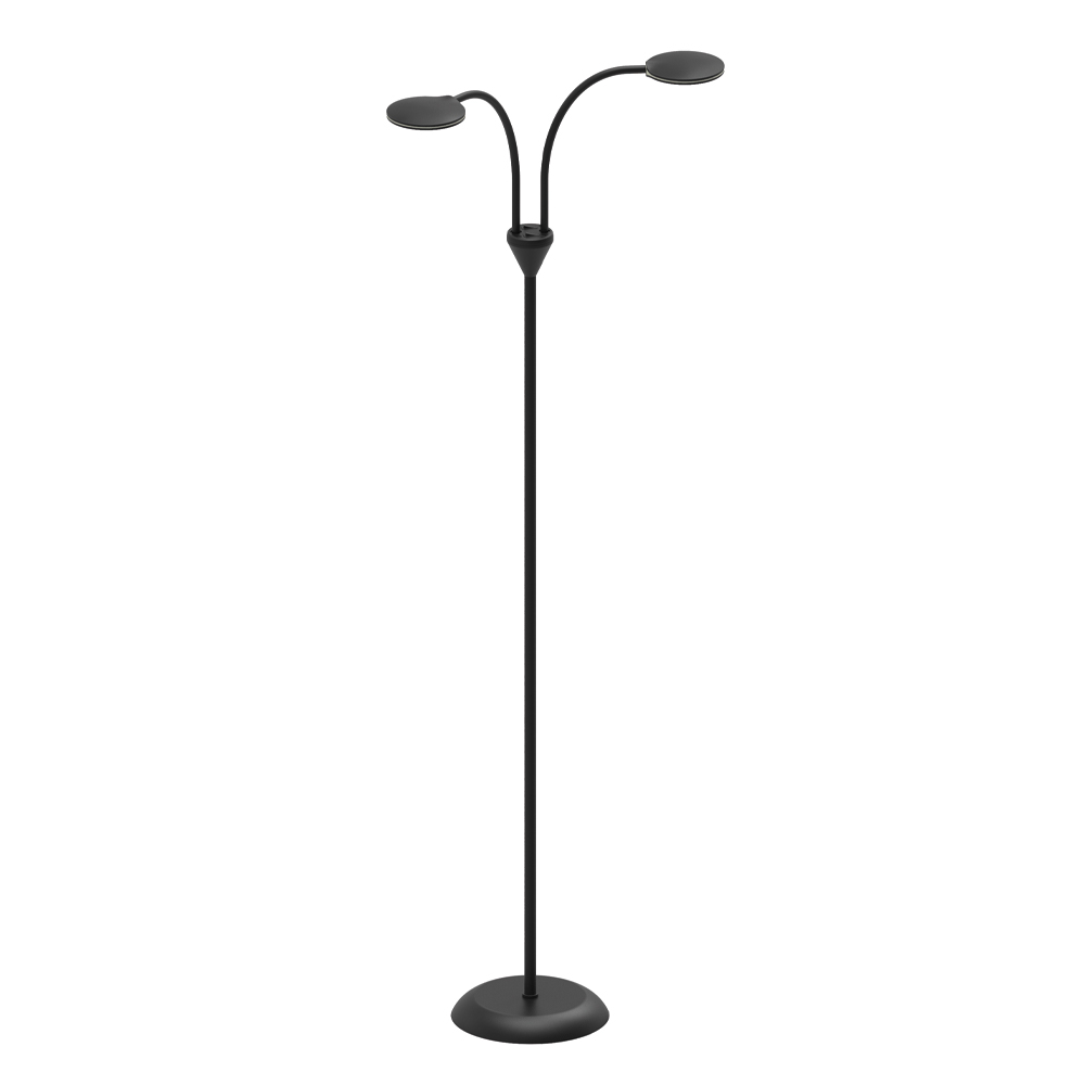 HALO DESIGN 735631 | FIX LED FLOOR LAMP 2L 2 X 5W BLACK 3000K IP20