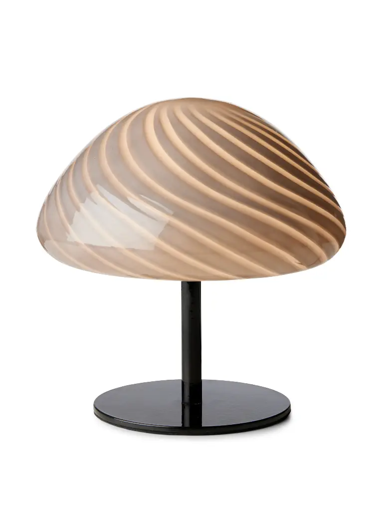 HALO DESIGN 747009 | MINI MUSH TABLE LAMP, GLASS HEAD, METAL BASE BLACK IP20