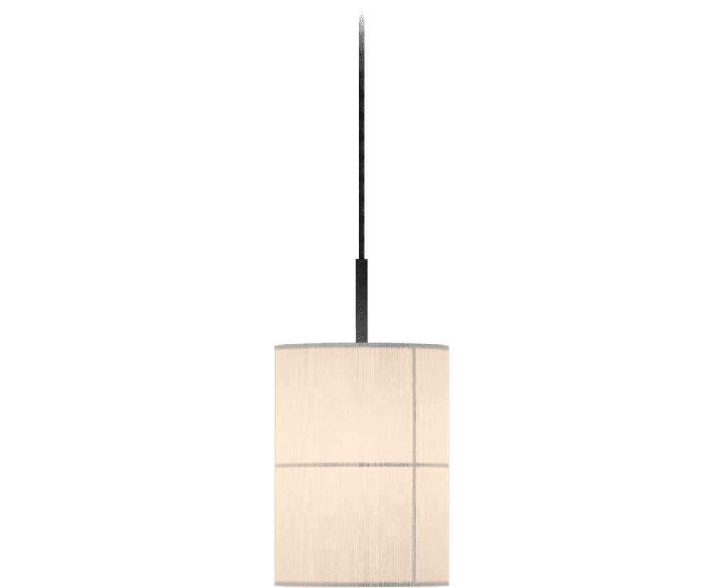ROBIN LAMPS 01711 | RANIA PENDANT 18 - MAT BLACK STRUCTURE AND WHITE CREAM SHADE
