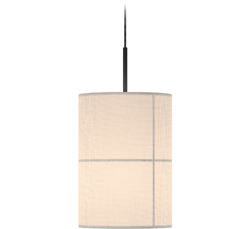 ROBIN 01742 | RANIA PENDANT 28 - MATTE BLACK STRUCTURE AND WHITE CREAM SHADE