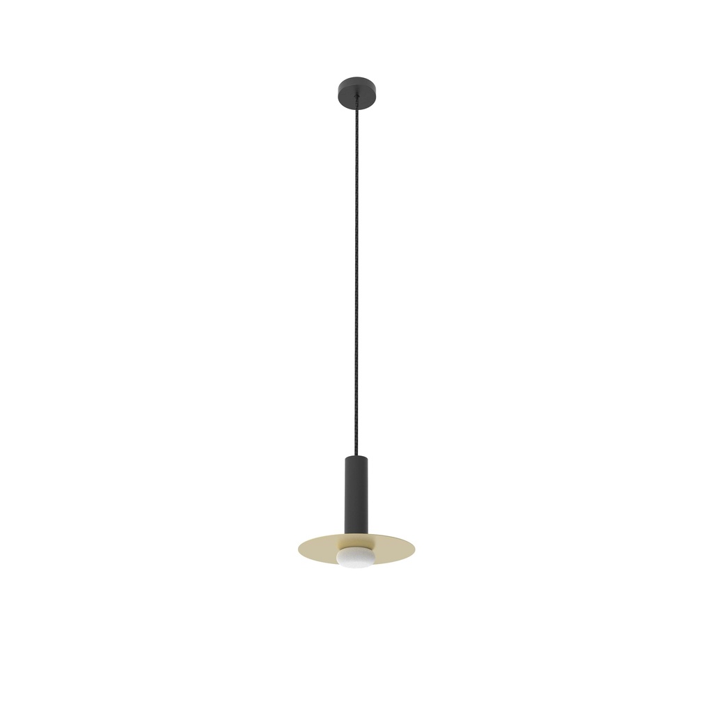 ROBIN 04569 | REINA PENDANT - MATTE BLACK AND MATTE POLISHED BRASS