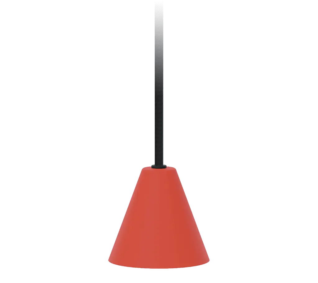 ROBIN LAMPS 00554 | RIMINI PENDANT - MAT TERRACOTTA RED