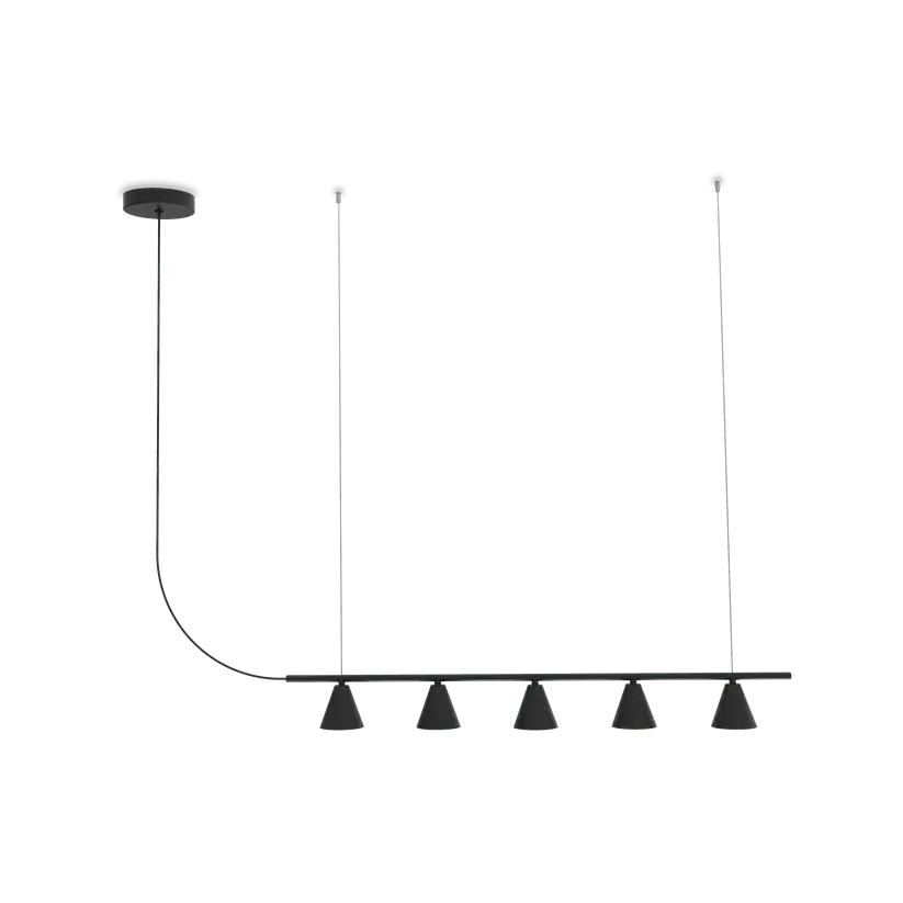 ROBIN LAMPS 04064 | RIMINI PENDANT CHANDELIER LINEAR 2700K - MAT TERRACOTTA RED