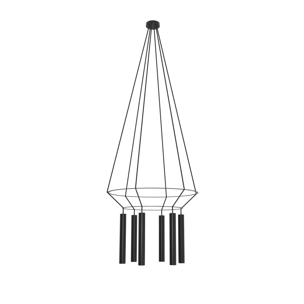 ROBIN 03401 | ROSE PENDANT CHANDELIER CIRCULAR 40 - MATTE BLACK