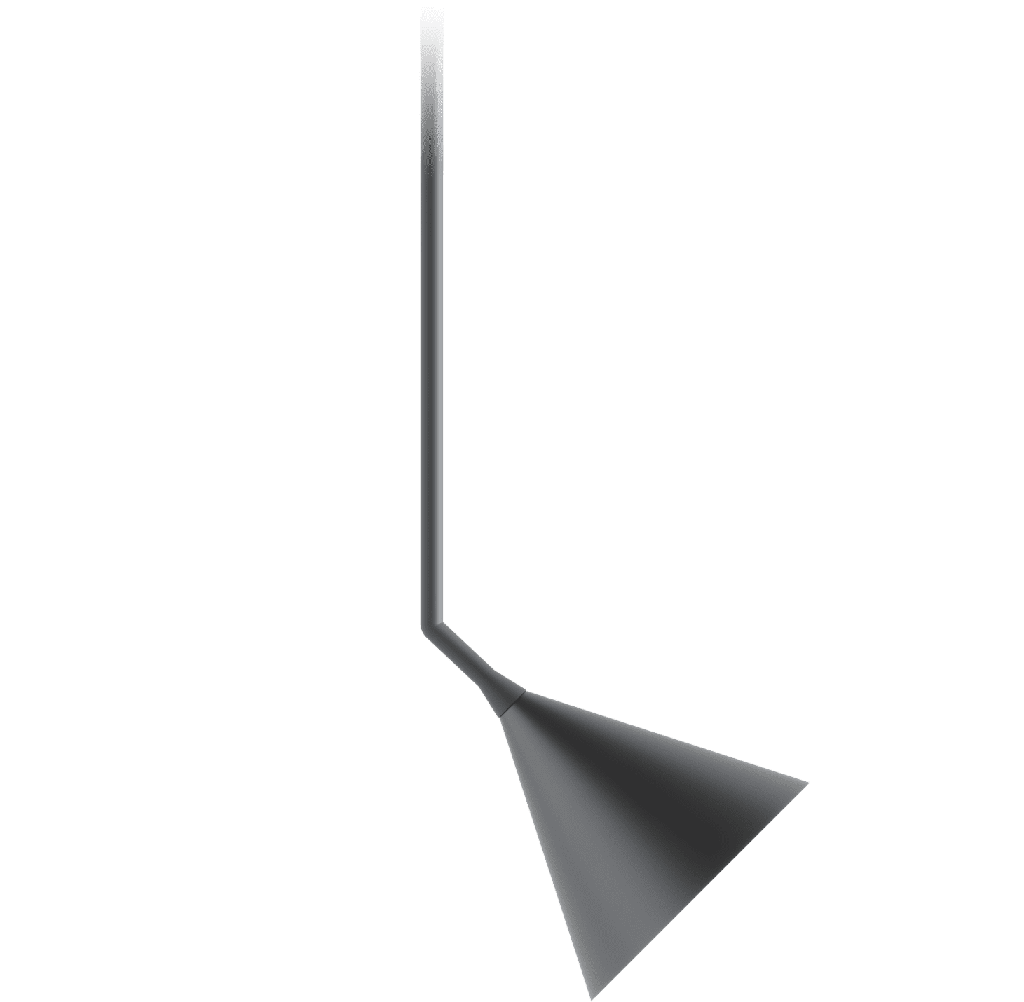 ROBIN 01001 | RUBI PENDANT MONO SIDE - MATTE BLACK AND GOLD