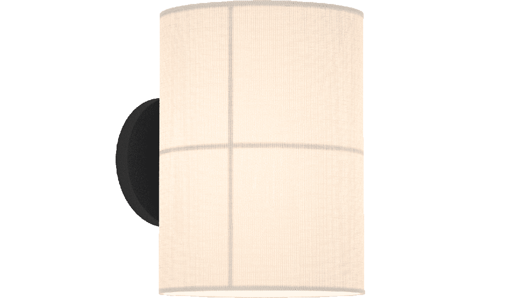 ROBIN 01803 | RANIA WALL 18 - MATTE BLACK STRUCTURE AND WHITE CREAM SHADE