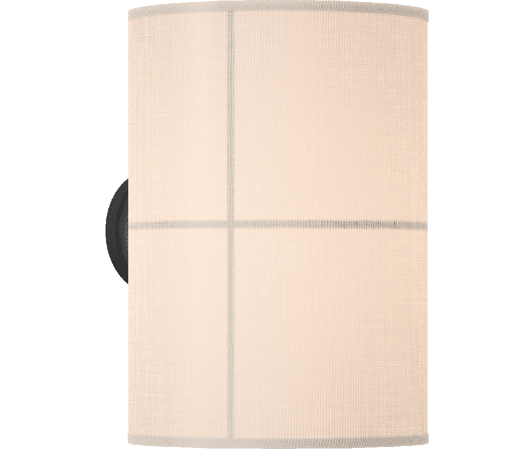 ROBIN LAMPS 01834 | RANIA WALL 28 - MAT BLACK STRUCTURE AND WHITE CREAM SHADE