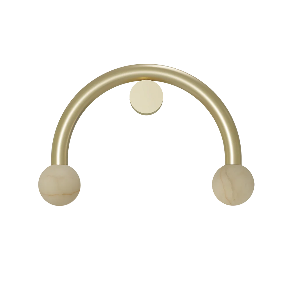 ROBIN 07058 | RIGOBERTA WALL DIRECT CURVED - GOLD AND ALABASTER SPHERE