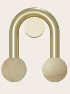 ROBIN 07065 | RIGOBERTA WALL DIRECT SUPER CURVED - GOLD AND ALABASTER SPHERE
