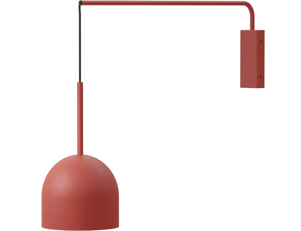 ROBIN 00899 | RIO WALL SINGLE ARM - MATTE TERRACOTTA RED