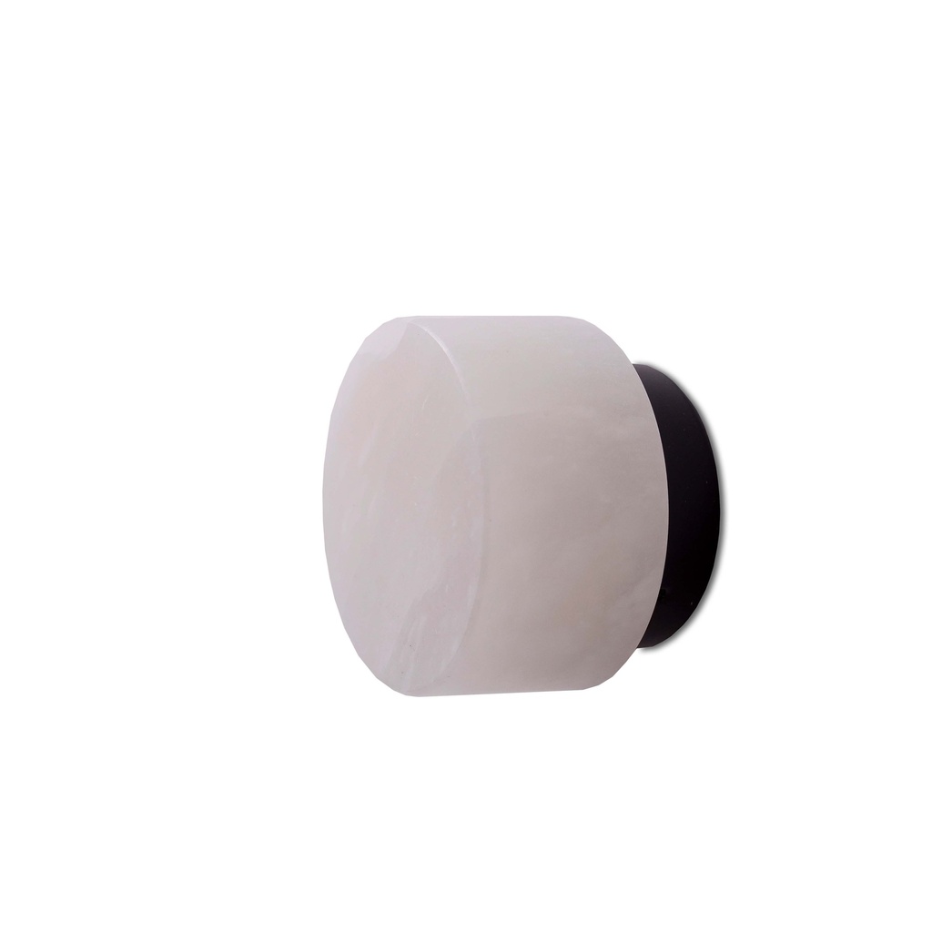 ROBIN 04002 | ROCK WALL CEILING 14 27K IP44 - BLACK BASE AND ALABASTER SHADE