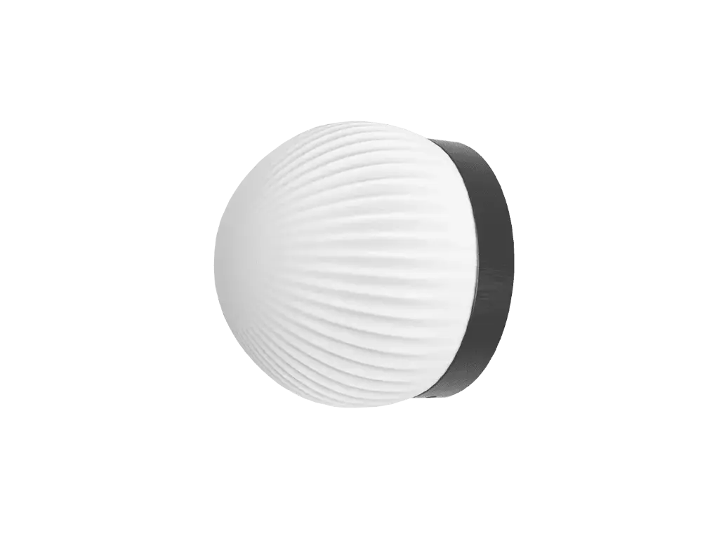 ROBIN LAMPS 01360 | ROI WALL CEILING SIMPLE - BLACK BASE AND OPAL WHITE GLASS