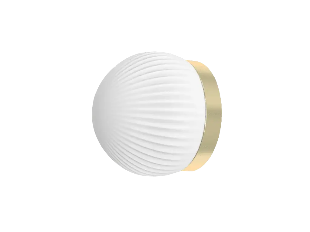 ROBIN 01629 | ROI WALL CEILING SIMPLE - MATTE POLISHED BRASS BASE AND OPAL WHITE GLASS