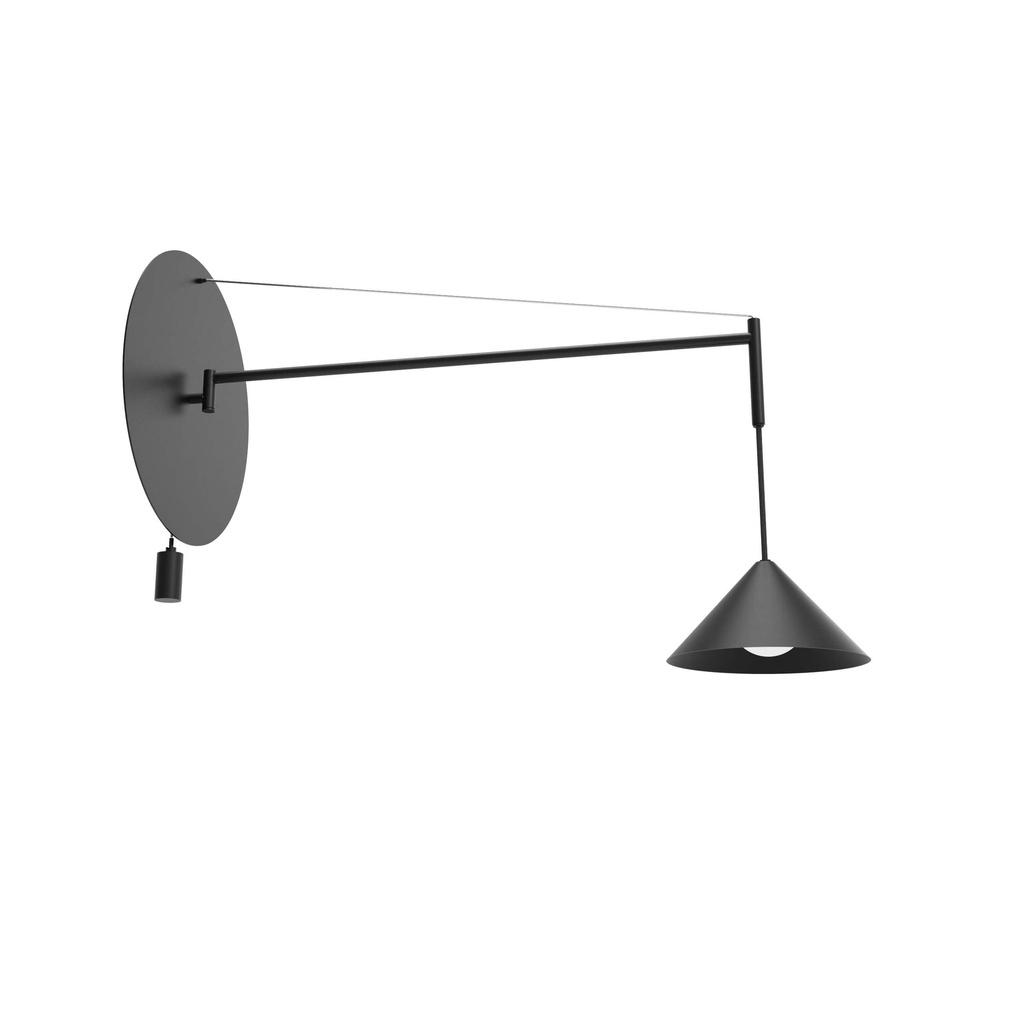 ROBIN 04408 | ROMA WALL 60 - MATTE BLACK STRUCTURE AND SHADE