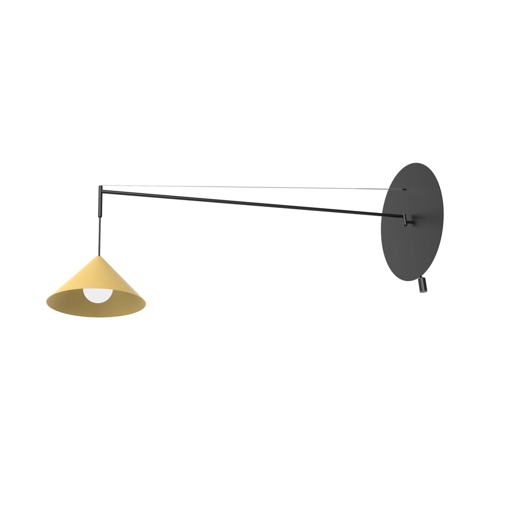 ROBIN 04453 | ROMA WALL 120 - MATTE BLACK STRUCTURE AND SAND YELLOW SHADE