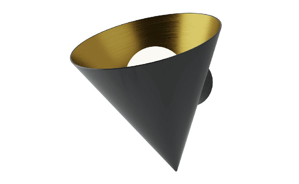 ROBIN 00974 | RUBI WALL SIMPLE - MATTE BLACK AND GOLD