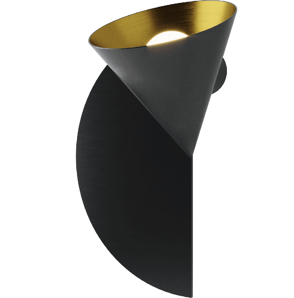 ROBIN LAMPS 00981 | RUBI WALL DUO - MAT BLACK AND GOLD