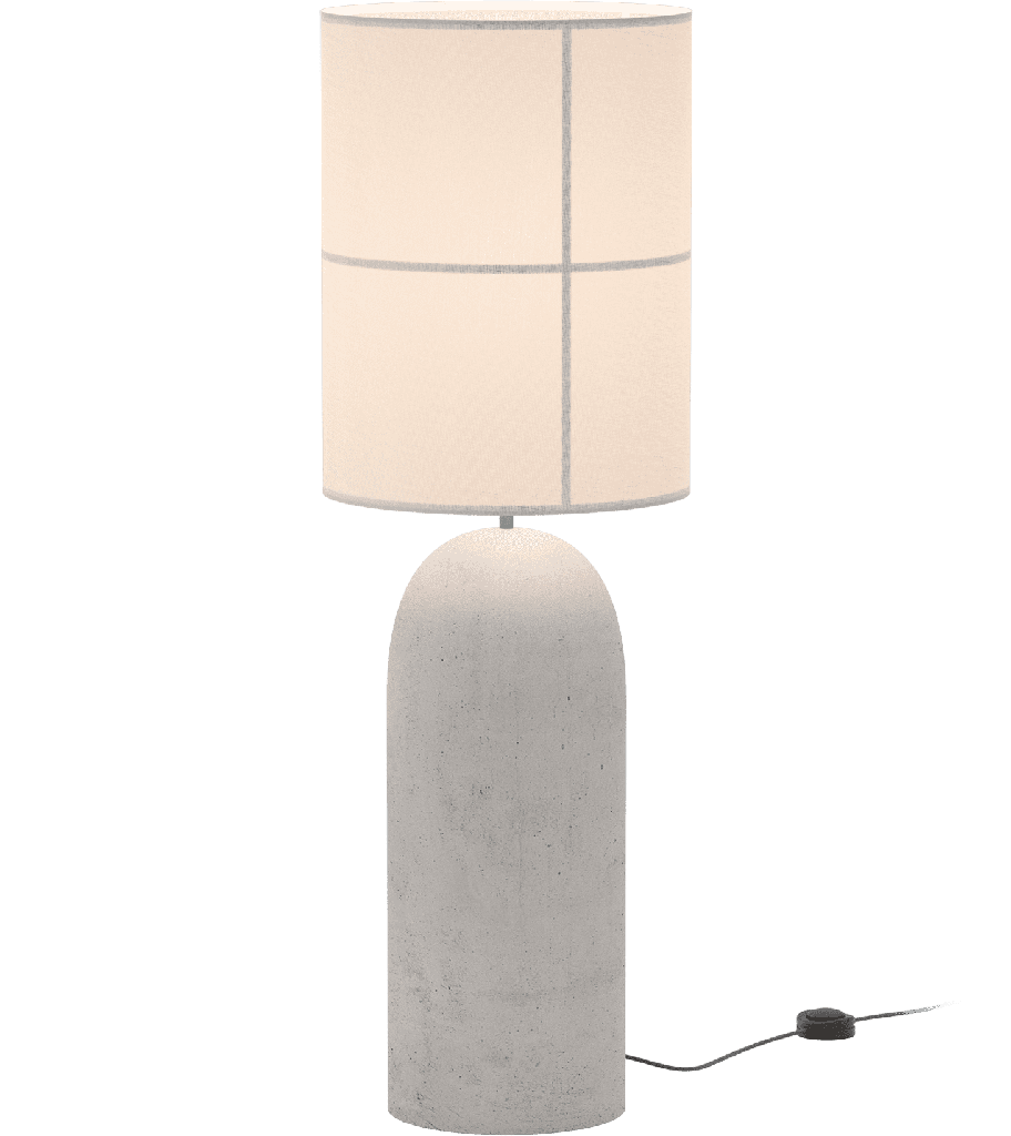 ROBIN 02152 | RANIA FLOOR - LIGHT GREY CONCRETE BASE AND WHITE CREAM SHADE