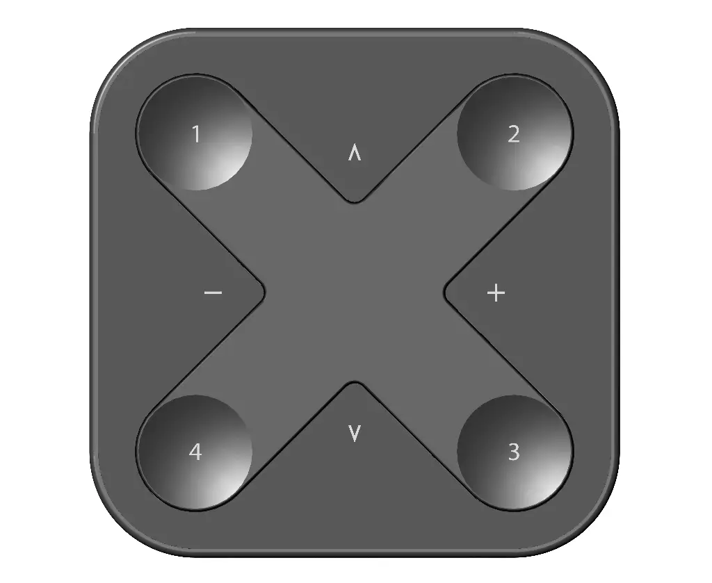 CASAMBI X-PRESS-LR-B | XPRESS WALL SWITCH 4-CHANNEL WITH BATTERY / BLACK