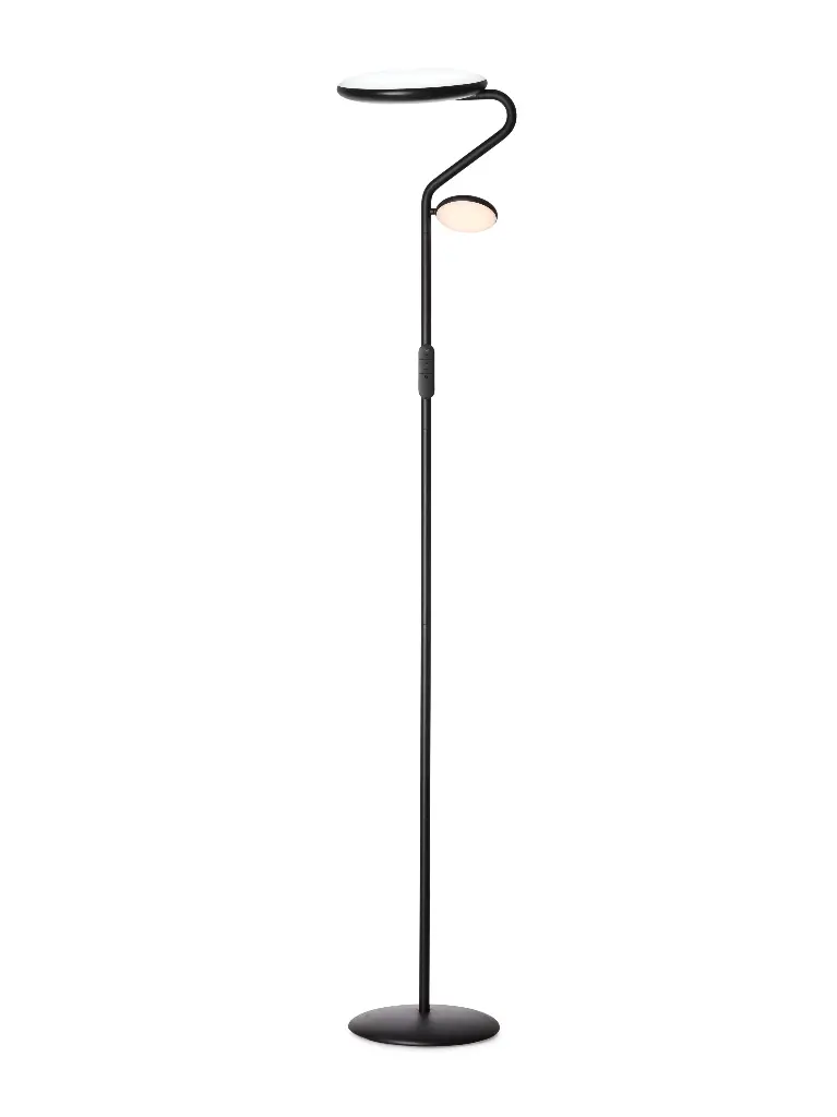 HALO DESIGN 746842 | SLIM UPLIGHT FLOOR LAMP - BLACK 3000/4000/5700/6800K 24W DIMMABLE IP20