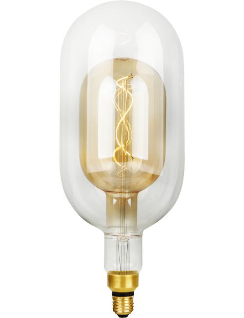SPL LIGHTING L663047005 | LED E27 FILAMENT FLEX DOUBLE TUBE T150X385MM 230V 470LM 4.9W 2200K 922 360° AC CLEAR/GOLD DIMMABLE