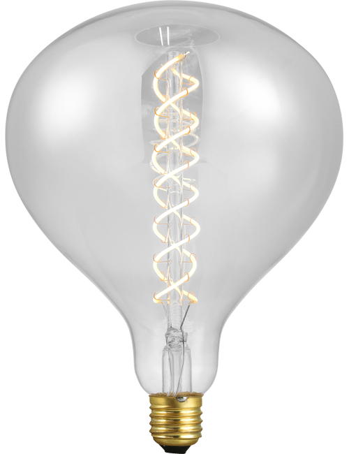 SPL LIGHTING LX023911809 | LED E27 FILAMENT XXL FLEX R160X225MM 230V 380LM 5.5W 2200K 922 360° AC CLEAR DIMMABLE