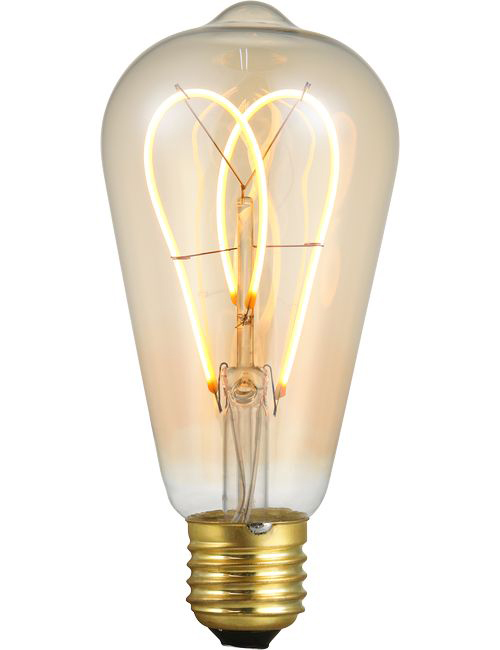 SPL LIGHTING LX023960205-1 | LED E27 FILAMENT FLEX DL RUSTIKA ST64X143MM 230V 380LM 5W 2000K 920 360° AC GOLD DIMMABLE