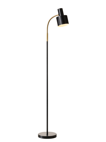 HALO DESIGN 746866 | VOGUE FLOOR E27, BLACK/ ANTIQUE 25W DIMMABLE IP20