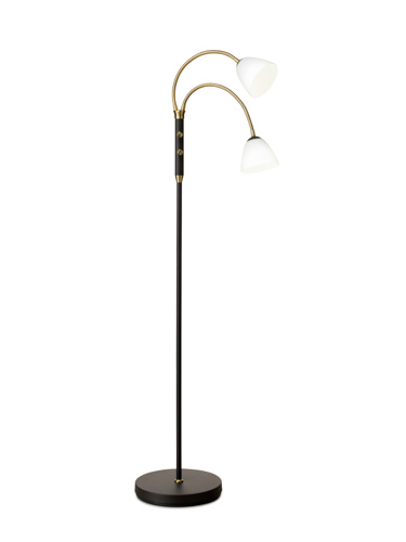 HALO DESIGN 749447 | LUCID LED FLOOR 2F OPAL-ANTIQUE 2700K 5W DIMMABLE IP20