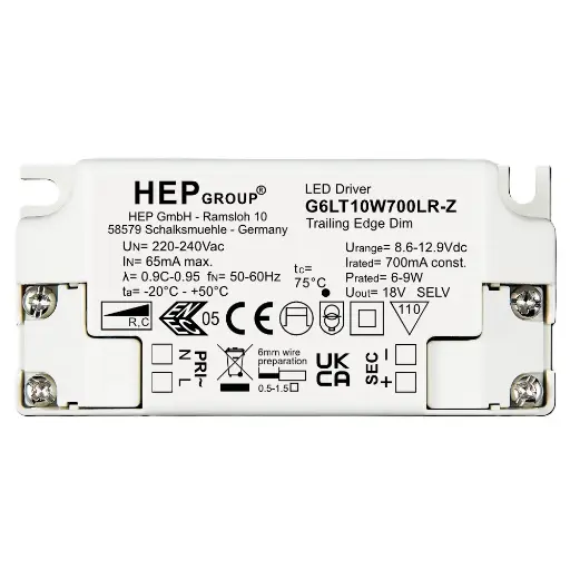 [HEP-11002000037] HEP 11002000037 | LED DRIVER CC DIMMABLE G6LT10W350LR-Z (TRAILING EDGE)