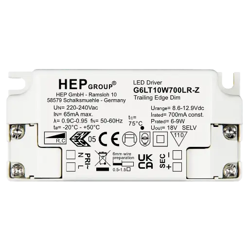 [HEP-11002000037] HEP 11002000037 | LED DRIVER CC DIMMABLE G6LT10W350LR-Z (TRAILING EDGE)