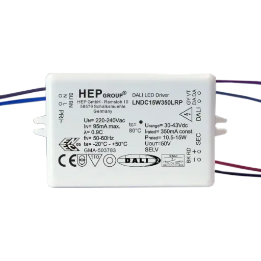[HEP-11002000123] HEP 11002000123 | LED DRIVER CC DIMMABLE LNDC15W180LRP (DALI-2 DT6 - TOUCHDIM)