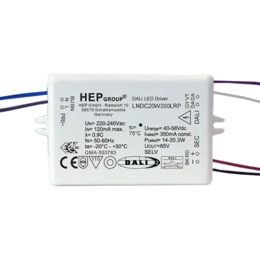 [HEP-11002000132] HEP 11002000132 | LED DRIVER CC DIMMABLE LNDC20W350LRP (DALI-2 DT6 - TOUCHDIM)