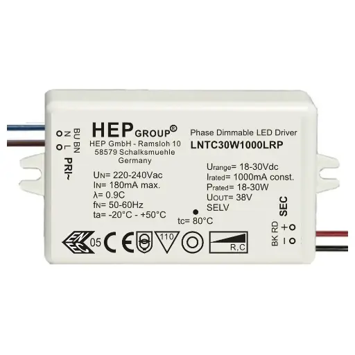 [HEP-11002000186] HEP 11002000186 | LED DRIVER CC DIMMABLE LNTC30W500LRP (TRAILING EDGE)