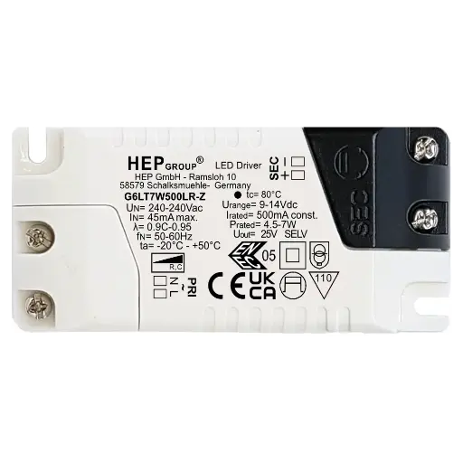 [HEP-11002000229] HEP 11002000229 | LED DRIVER CC DIMMABLE G6LT7W500LR-Z (TRAILING EDGE)