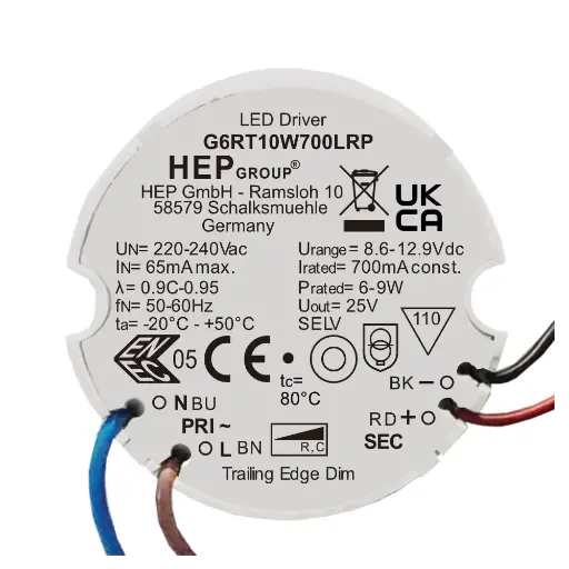 [HEP-11002000230] HEP 11002000230 | LED DRIVER CC DIMMABLE G6RT10W250LRP (TRAILING EDGE)