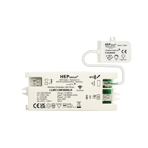 [HEP-11002000244] HEP 11002000244 | LED DRIVER CC DIMMABLE LLWC12W300NLR INCL. RF-MODULE (CASAMBI)