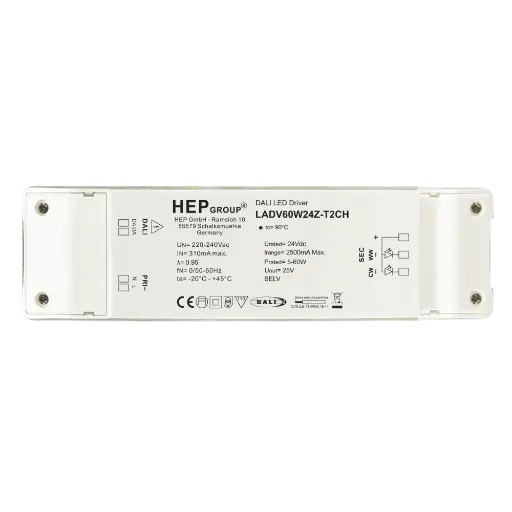 [HEP-11004000010] HEP 11004000010 | LED DRIVER CV DIMMABLE LADV60W24Z-T2CH (DALI-2 DT8 - TOUCHDIM)