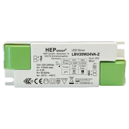 [HEP-11005000012] HEP 11005000012 | LED DRIVER CV LBV20W24VA-Z (NOT DIMMABLE)